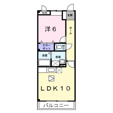 ヴィラージュ・コート 205の間取り図