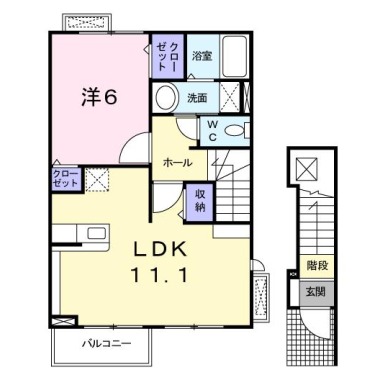 ティファニーハイツ I 202の間取り図