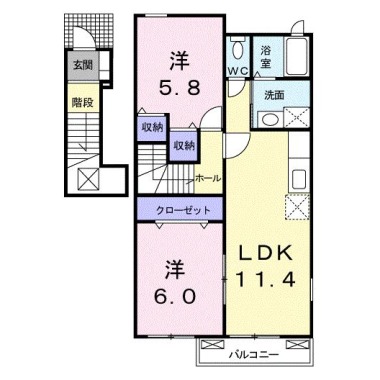 エスペランサ B 201の間取り図