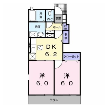 ラ・メゾン アンソレイエ B 103の間取り図