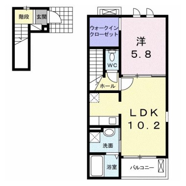 ボヌール A 201の間取り図