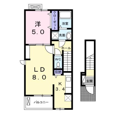 ナリッシュ・コート 201の間取り図
