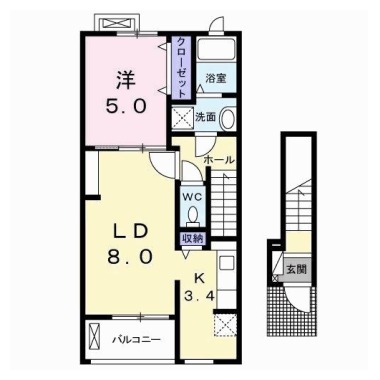 クラール名東イースト C 205の間取り図