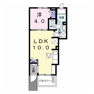 ルミナス名東 I 105の間取り図