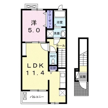 ルミナス名東 I 205の間取り図