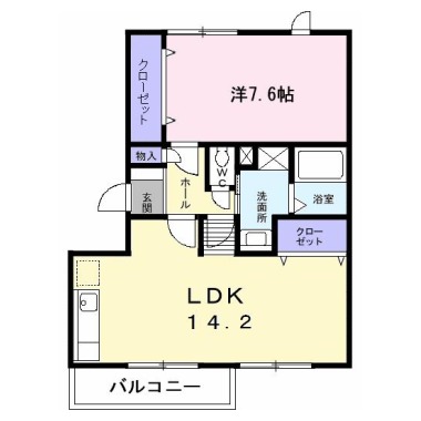 グランディール矢三A 301の間取り図