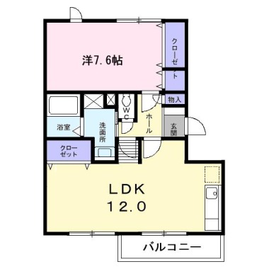 グランディール矢三A 302の間取り図