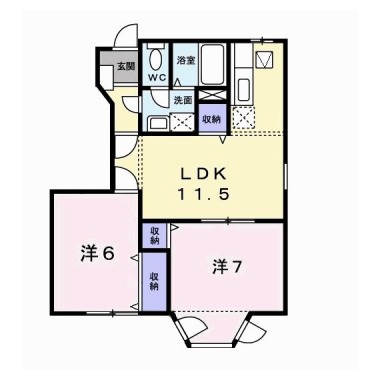 フィールドビーチ3 101の間取り図