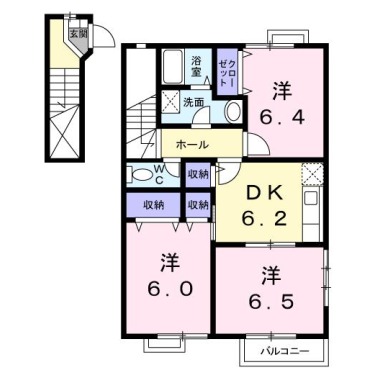 アメニティコートI 201の間取り図