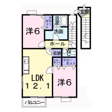 アメニティコートI 203の間取り図