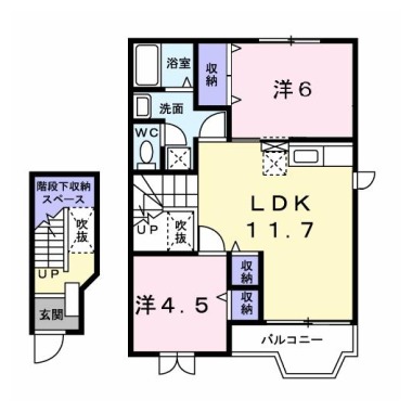 サンシェールC 203の間取り図