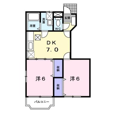 ソレイユ・ルヴァンB 103の間取り図