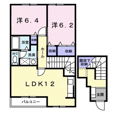 サンシェール A 202の間取り図