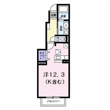 スィートメモリー 102の間取り図