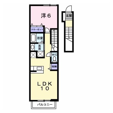 スィートメモリー 203の間取り図