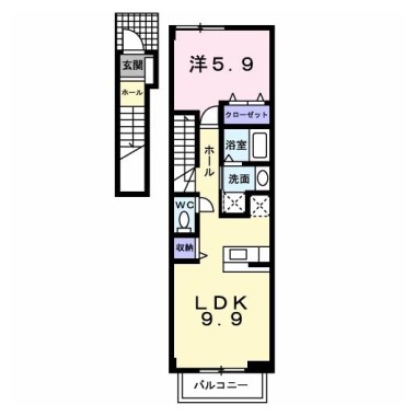 デュエル ミサキC 202の間取り図