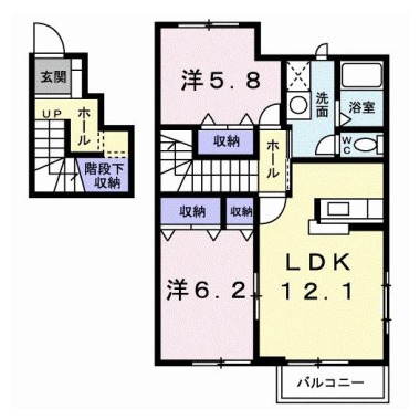 ベルメゾン ハラダA 201の間取り図