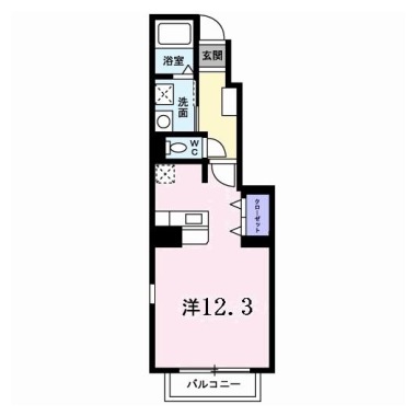 ヴィヴァーチェ 春日野 B 103の間取り図