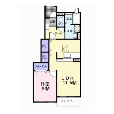 ティンバーハイツ 102の間取り図