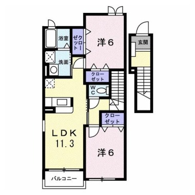 ティンバーハイツ 203の間取り図