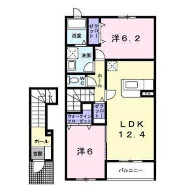 メゾン・ラ・フォンテーヌ 202の間取り図