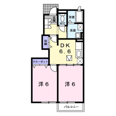 ニューカムリーA 102の間取り図