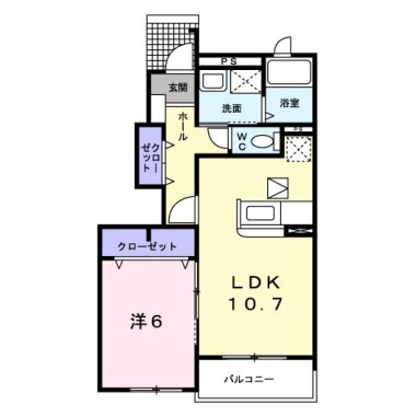 ハッピネスハウス A 102の間取り図
