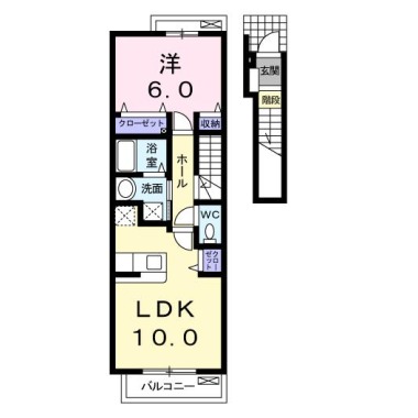 ブライトガーデン A 202の間取り図