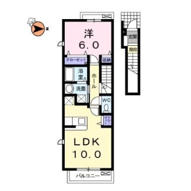 ブライトガーデン A 203の間取り図