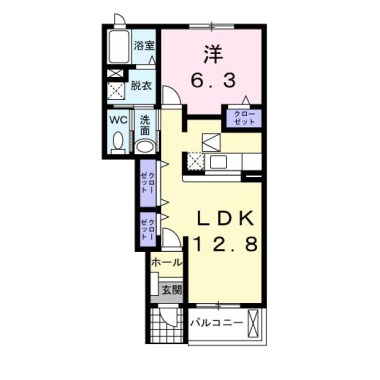 ヒルズ住吉 C 102の間取り図
