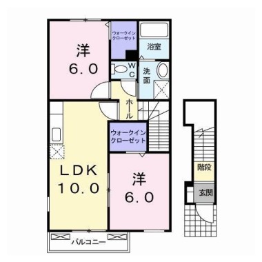 サスティナブル 201の間取り図