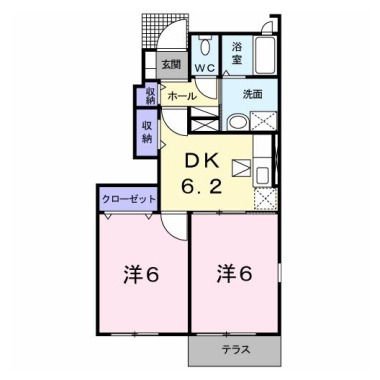 ルイ・メゾンK II 101の間取り図