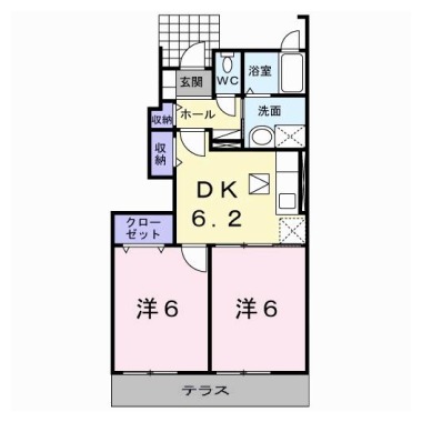 ジュネス B 101の間取り図