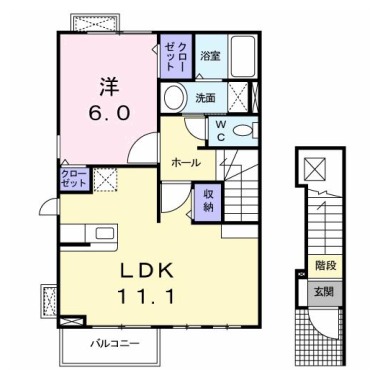 プレ ブリッジ シェトワ III 201の間取り図