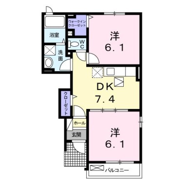 サンシャインT・I 105の間取り図