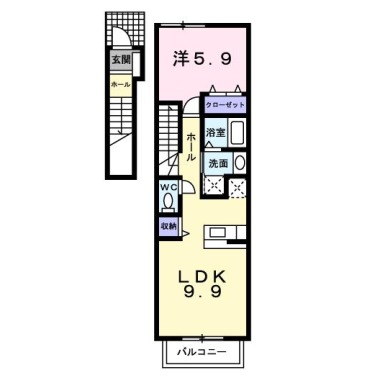 プレ・ガール・シェトワ II 202の間取り図