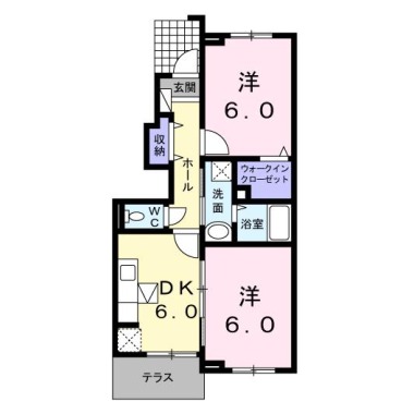 ポート・レーゼ 幸野 102の間取り図