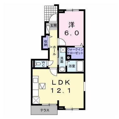 ライトブレス B 101の間取り図