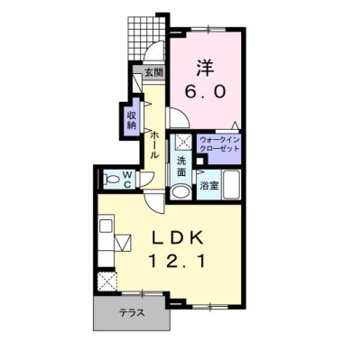 ライトブレス B 102の間取り図