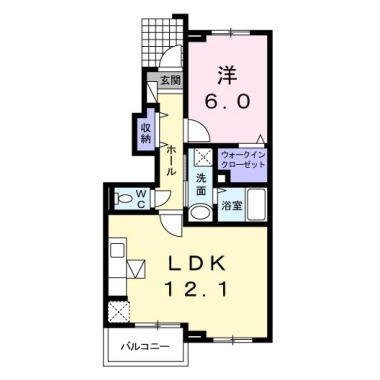 アン・ファミーユ 102の間取り図