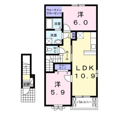 ハーベスト25B 205の間取り図