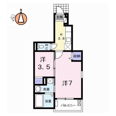 フィオーレNS IVーA 101の間取り図