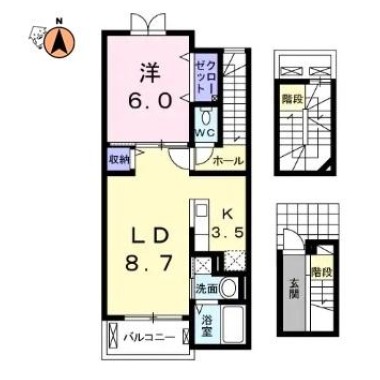 フィオーレNS IVーA 302の間取り図