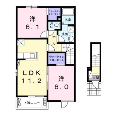 アネッサ B 201の間取り図