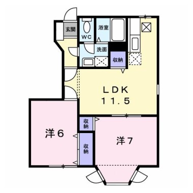 ルクプル B 101の間取り図
