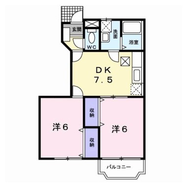 アプリコット 102の間取り図