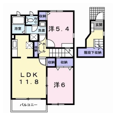 ジュネス 201の間取り図