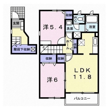 ジュネス 203の間取り図