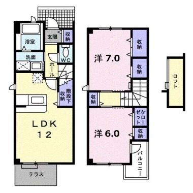 ファイン カレッジ 105の間取り図