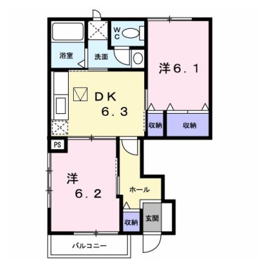 グリーンパレスB 101の間取り図